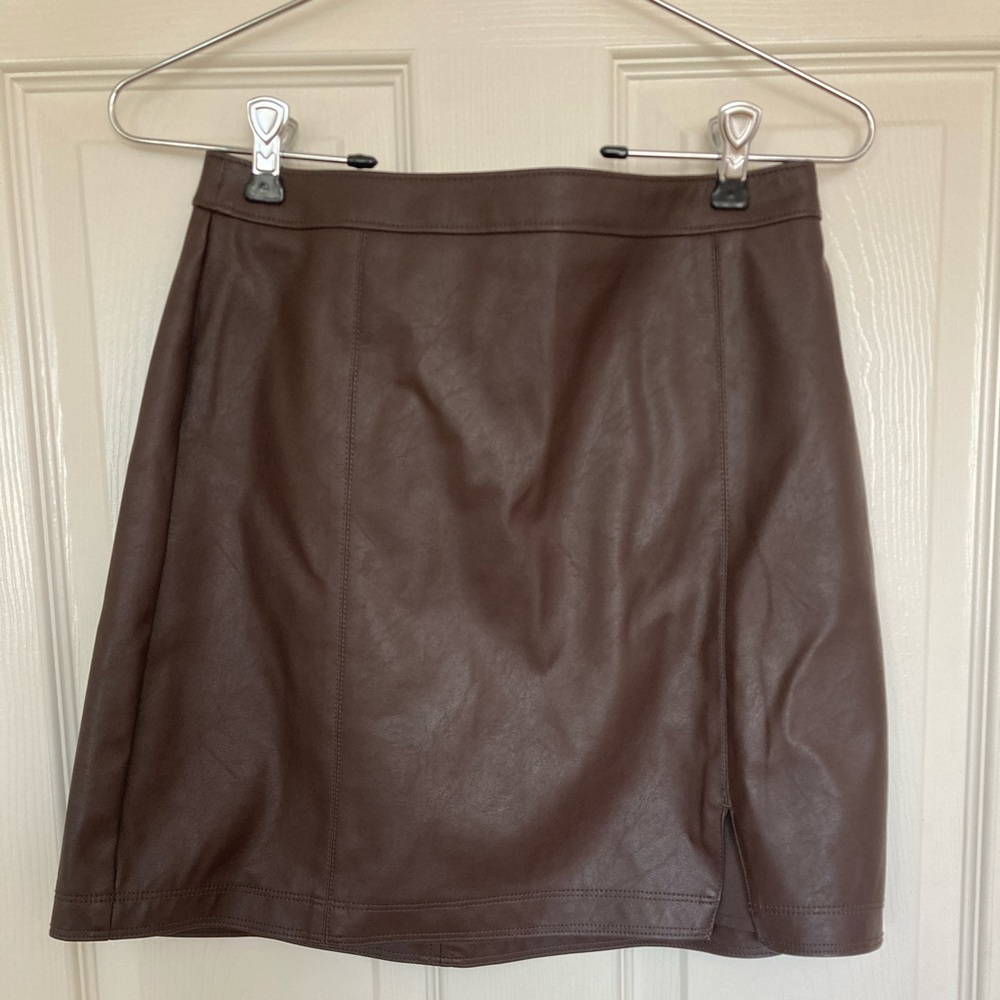 Abercrombie & Fitch Vegan Leather Mini Skirt